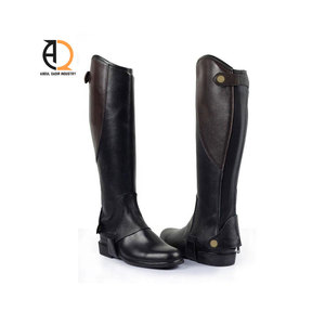 Chaparreras de Equitación de Media Pierna de Alta Calidad, Equipo de Cuero Vacuno, Chaparreras de Cuero Genuino, Alta Calidad, Precio Económico - Product Image 4