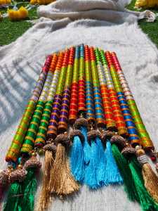 Gujrati weeding Sangeet dandiya dandiya dandiya แท่งไม้ตกแต่ง navratri ของตกแต่งพิเศษ Garba Night, dandiya Night - Product Image 2