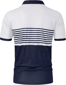Chemises polos pour hommes Logo personnalisé Couleur unie Coupe classique Maille évacuation de l'humidité Stretch à manches courtes Jersey respirant imprimé - Product Image 2