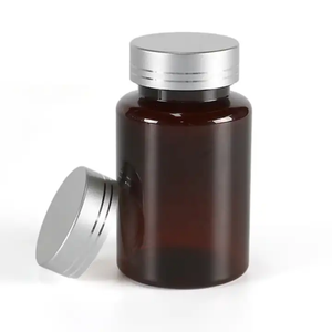 Vente en gros de bouteille en plastique PET brun 140cc meilleure qualité médicament utiliser couvercle fabriqué modèle de pilule du Vietnam vitamine Pavico - Product Image 1