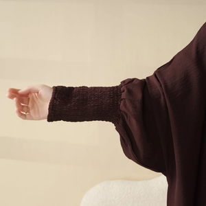 Dubai Mulheres Sólida Elegante Cap Jilbab Abaya Vestido Muçulmano Uma Peça Comprimento Total Prayer Robe Geral Hijab Com Capuz Vestido Abaya - Product Image 6