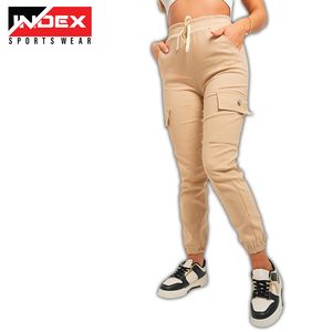 2025 nuevo diseño europeo y americano para mujeres High Street recto táctico Casual Cargo pantalones frente plano para Primavera Verano - Product Image 1
