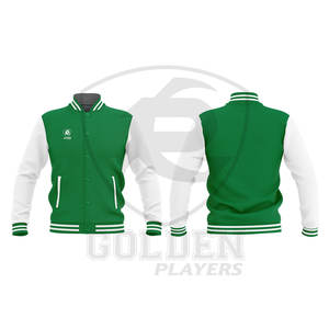 2023 nouvelle veste universitaire blanc/vert de qualité supérieure à la mode pour hommes vêtements décontractés Bomber veste universitaire pour hommes - Product Image 2