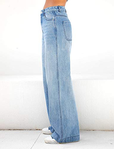 Pantalon baggy en jean taille moyenne de haute qualité pour hommes Prix de gros direct de l'usine Pantalon en denim décontracté Hip Hop Streetwear - Product Image 3
