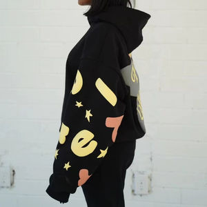 Sweat à capuche vintage unisexe surdimensionné délavé à l'acide 100% coton biologique respirant coupe régulière Streetwear en détresse - Product Image 3