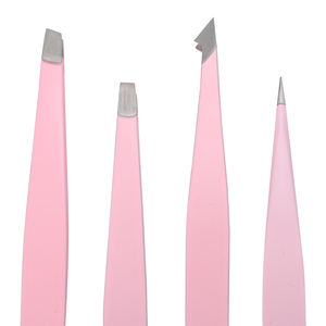 Pince à sourcils professionnelle en acier inoxydable ensemble de pinces à épiler pointues à pointe inclinée avec pochette de voyage ou pince à épiler séparée - Product Image 3