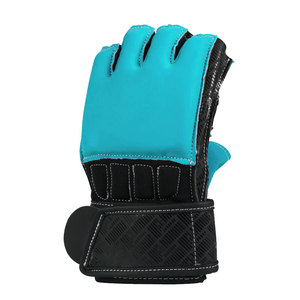 Custom Personalized Logo PU Leather MMA Kickboxing <b>Gloves</b> <b>Moisture</b> Wicking Hook Loop Closure Half Finger Design Unisex Adult - Product Image 2