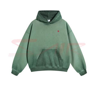 Sweat à capuche en molleton 100 % coton délavé de haute qualité pour hommes, vente chaude, personnalisable avec logo, directement de l'usine, idéal pour l'hiver - Product Image 6