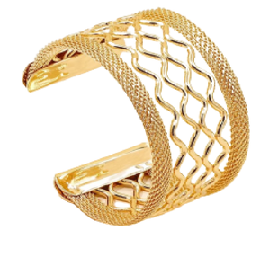 Bracciale rigido con polsino di alta qualità per donna bracciale avvolgente con polsino aperto a filo largo - Product Image 1