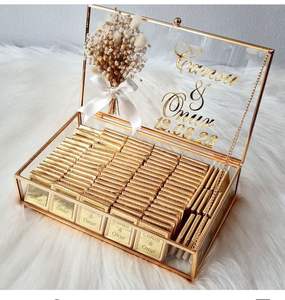 Boîte à bijoux en verre métallique de belle facture avec une esthétique élégante et un design complexe parfait pour la décoration de la maison élégante - Product Image 2