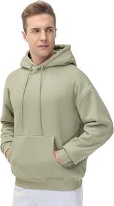 Sweat à capuche pour homme de haute qualité, personnalisé, en polyester uni, teint, à manches longues, séchage rapide - Product Image 3