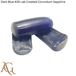 Azul Oscuro # 35 bolas de zafiro de corindón cultivado en laboratorio, sintético, de fusión por llama, gema simulada para corte lapidario - Product Image 3