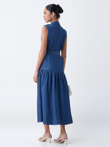 Vestido camisero con cinturón - Product Image 4