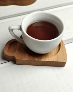 Sous-verre à thé en forme de tasse Sous-verres naturels en bois de qualité durable Vaisselle décorative Tapis et napperons Sous-verres Fourniture d'hôtels - Product Image 3