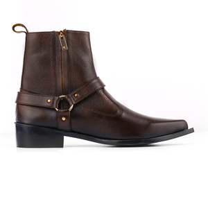 Botas Formales de Piel Vacuna Premium OBEXA OB1093 con Cierre de Cremallera, Forro de Piel Suave Antideslizante y Hebilla - Product Image 3
