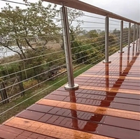 Muzata Kit sistem pagar kabel, lebar 6.5ft 13ft 20ft DIY layanan satu atap untuk konstruksi vila