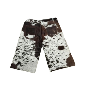 Pantalones Cortos de Invierno de Cuero Vacuno para Hombre, de Alta Calidad, con Logotipo Personalizado, Tejido Informal, Cintura Media, Tinte Liso, Ecológicos y de Secado Rápido - Product Image 5