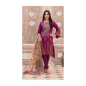 Beaux nouveaux designs pour femmes Collection d'été Style indien pakistanais décontracté Shalwar Qameez longue soie coton pour adultes - Product Image 2