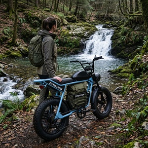 Bicicleta Eléctrica con Llantas Anchas Antiarena y Cuadro Anticorrosión, Bicicleta Eléctrica Tipo Cruiser para Vacaciones en la Playa y Paseos Costeros - Product Image 2