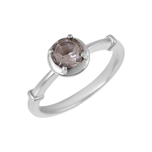 Bague d'anniversaire en argent sterling 925 bijoux fins avec diamant et perle avec pierre précieuse en quartz rose pour mariage et fête - Product Image 1