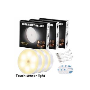 3 pezzi di illuminazione bianca a LED 8 con sensore di movimento ricaricabile e magnete per corridoi e scale