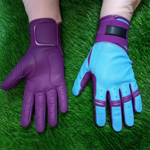 Gants de frappe de baseball professionnels antidérapants en cuir de vache, ambidextres, fermeture à boucle et crochet, écologiques pour adultes, personnalisables - Product Image 3