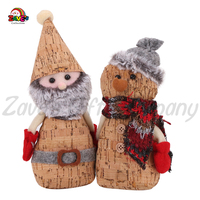 Zaves 6 pouces Zaves 6 pouces poupées en peluche mignonnes père noël bonhomme de neige avec chapeau écharpe gants décoration de maison de noël pour bureau