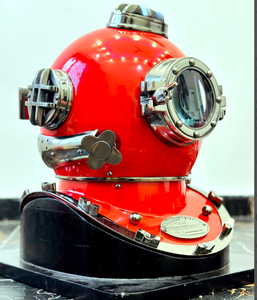 Casco de buceo con base de madera Casco DE BUCEO ANTIGUO de gran calidad - Product Image 2