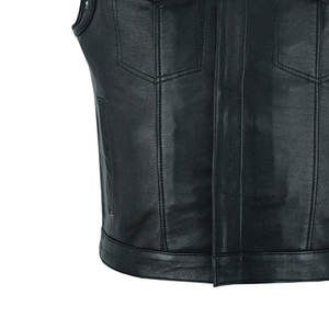 Elegante Chaleco de cuero para hombres Prendas de abrigo de cuero real para motociclistas Diseño clásico con acabado duradero - Product Image 6