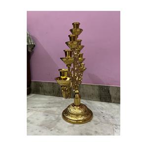 Lot de 2 bougeoirs en aluminium couleur or avec bougeoirs de différentes tailles de qualité supérieure pour les meilleures ventes - Product Image 4