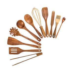 Thick And Strong <b>Wooden</b> <b>Cooking</b> <b>Spoon</b> Set Suitable For <b>Cooking</b> Dense Foods And Mixing Thick Ingredients - Product Image 4