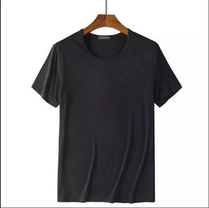 Camisetas personalizadas de talla grande para hombre, camiseta de LICRA de bambú, camiseta de manga corta lisa en blanco, camiseta de bambú de gran tamaño de alta calidad para hombre - Product Image 4