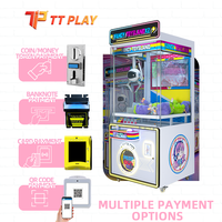 Machine à griffes commerciale en plastique pour attraper les prix, jeu d'arcade pour peluches et cadeaux, avec lumières LED, pour enfants et adultes, idéale pour centres commerciaux