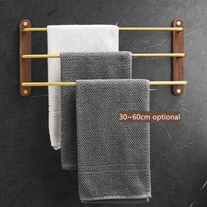 Brass Modern <b>Standing</b> <b>Towel</b> Rack and <b>Rail</b> Holder for Bathroom and Kitchen Home Use - Product Image 5