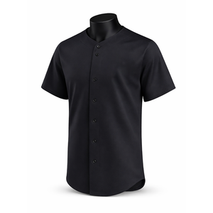 Camiseta de Béisbol Personalizada con Botones, Camiseta de Béisbol para Equipo, Transpirable, de Secado Rápido, Poliéster, OEM, ODM - Product Image 1