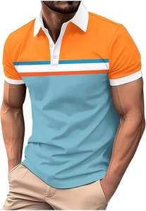 Camisa de Hombre de Color Sólido Personalizada, Tejido de Punto de Algodón de Alta Calidad, Transpirable, con Logotipo Bordado e Impreso para Uso Casual - Product Image 6