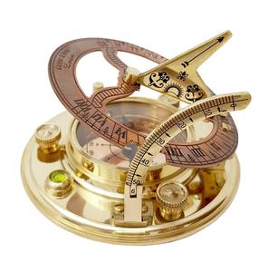 Handmade <b>Vintage</b> Reproduction Antique Brass Sundial <b>Compass</b> 2.5 Inches Nautical <b>Compass</b> for Outdoor Pocket <b>Compass</b> - Product Image 5