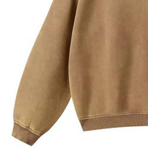 Sudadera con Capucha Extra Grande de Estilo Cuadrado para Hombre, Personalizada, de Alta Calidad, Estilo Urbano, Lavado Ácido, Desgastada, Lisa, Vintage, con Cremallera - Product Image 3