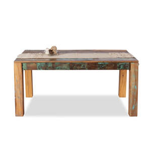 Table à manger convertible de style ferme antique, design rustique moderne, meubles en bois massif pour l'entrée de la maison, l'atelier, la buanderie, les dîners - Product Image 1