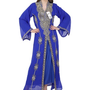 Modest Dress Trends Butterfly Sleeve Full Length <b>Kaftan</b> Style <b>Long</b> Abaya Traditional Islamic Robes and Embroidered Abayas - Product Image 1