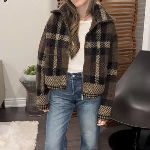 Veste polaire respirante pour femme avec passepoil, poches à rabat, extérieur en cuir véritable, haute qualité, pour usage extérieur MS-JS-0079 - Product Image 3