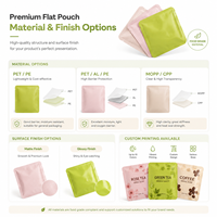 Sachet d'emballage plastique imprimé sur mesure à trois soudures latérales, qualité alimentaire, plat, pour suppléments de protéines en poudre