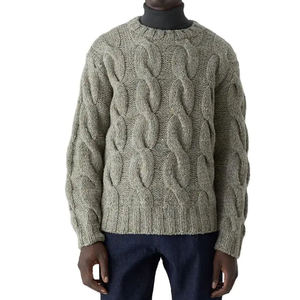 2024 personnalisé hommes chandails tricotés col rond à manches longues respirant couleur hommes pull décontracté automne hiver chaud hommes pull - Product Image 2