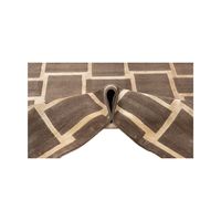 Modern Elegant Large Hand-Knotted Silk Carpet Sleek Sophistication Abstract Geometric Twisted Prayer Cut Pile Area Rugs Sets