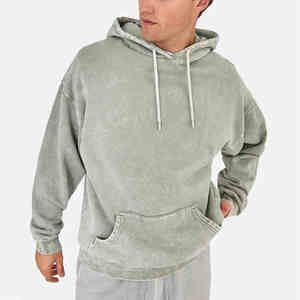 Sudadera con capucha vintage Fabricación de ropa Impresión Dtg personalizada Sudaderas con capucha lavadas con ácido Peso pesado Algodón en blanco Impresión Dtg Sudadera con capucha para hombre - Product Image 2