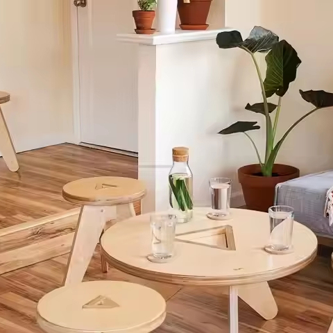 High-Grade DD Waterproof 18mm Thick Birch Plywood Decking Modern Design Wood PVC Bamboo Made Vietnam for Living Room Application