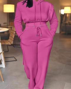 Top corto personalizado de calidad superior para mujer y conjunto de Jogger traje de moda para Otoño e Invierno - Product Image 2