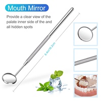 Lot de 3 outils dentaires manuels en acier inoxydable pour le nettoyage des dents : gratte-dents, cure-dent et détartreur commercial