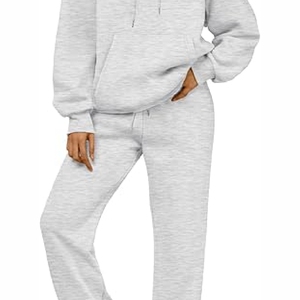 2025 nouveau haut à capuche survêtement ensemble motif solide haute vente femmes imprimé hiver survêtements sur mesure-quantité minimale de commande 2 pièces - Product Image 5