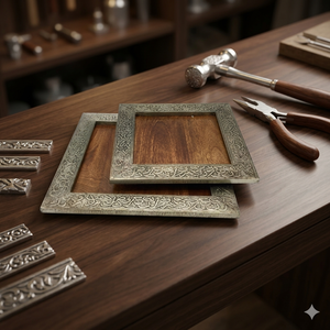 Posavasos de bandeja para servir artesanías de madera elegantes, decoración del hogar, producto del fabricante para servir bandejas de chocolate - Product Image 1
